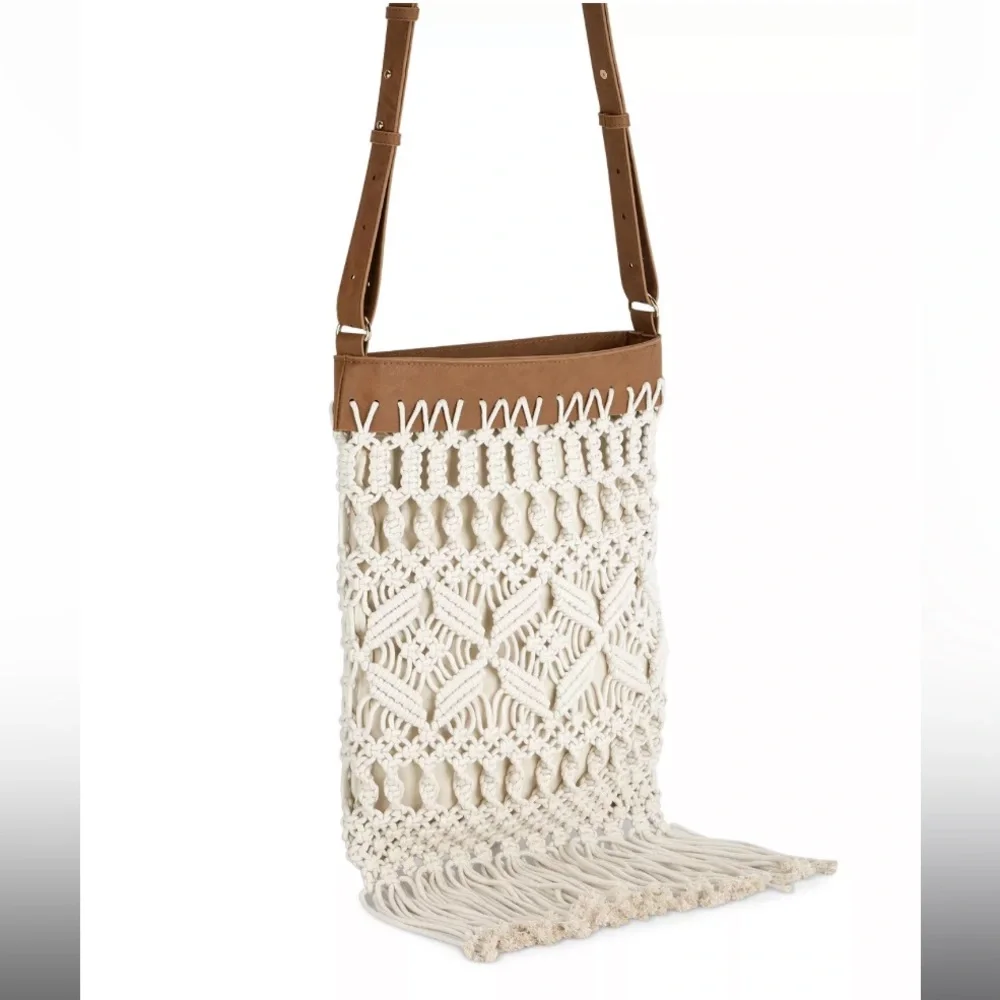 INC Macrame Crossbody